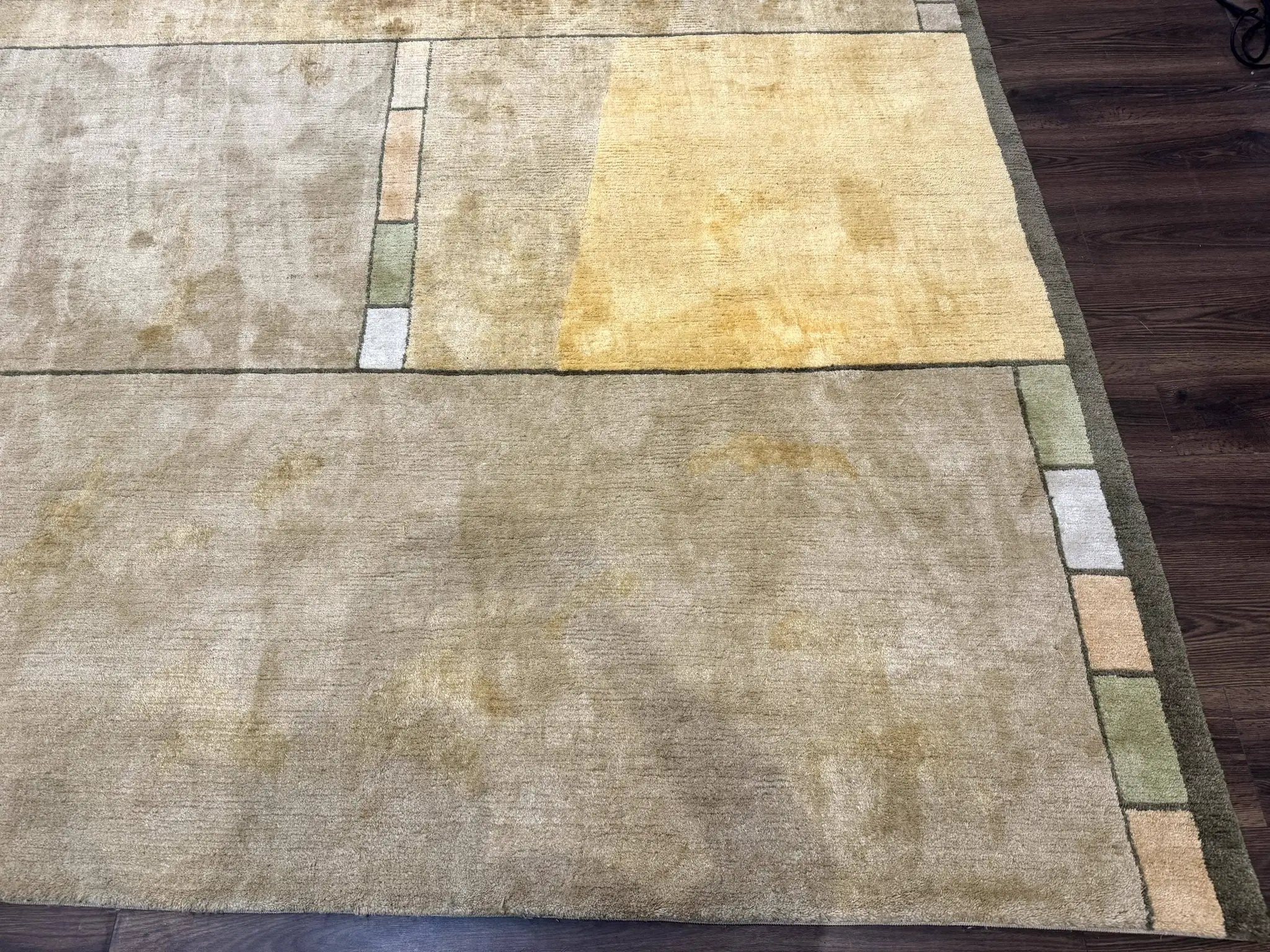 Tufenkian Tibetan Rug 12x16, Handmade Wool Modern Area Rug, Palace Size Carpet by Jewel Rugs
