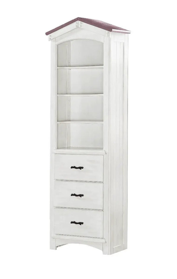 Tree House - Bookcase Cabinet - Pink & White