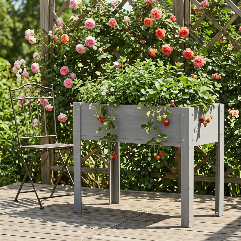 Raised Garden Bed With Legs, Elevated Planter Box For Outdoor Plants by HouseOfZazla