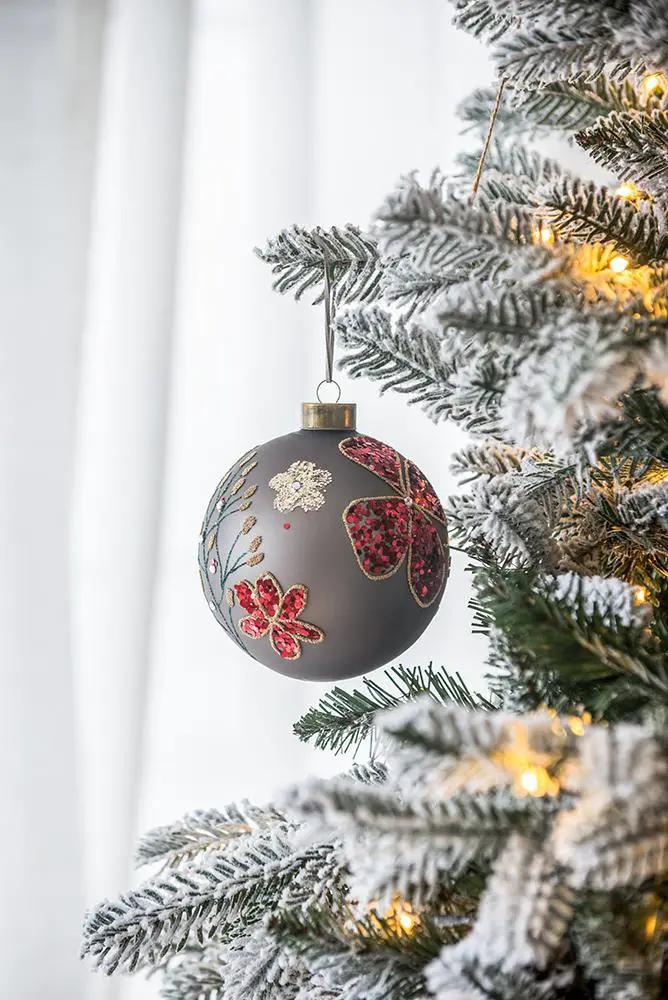 Glass Decorative Hanging Ball Christmas Tree Ornaments For Holiday Party Decorations by Unique Piece Furniture