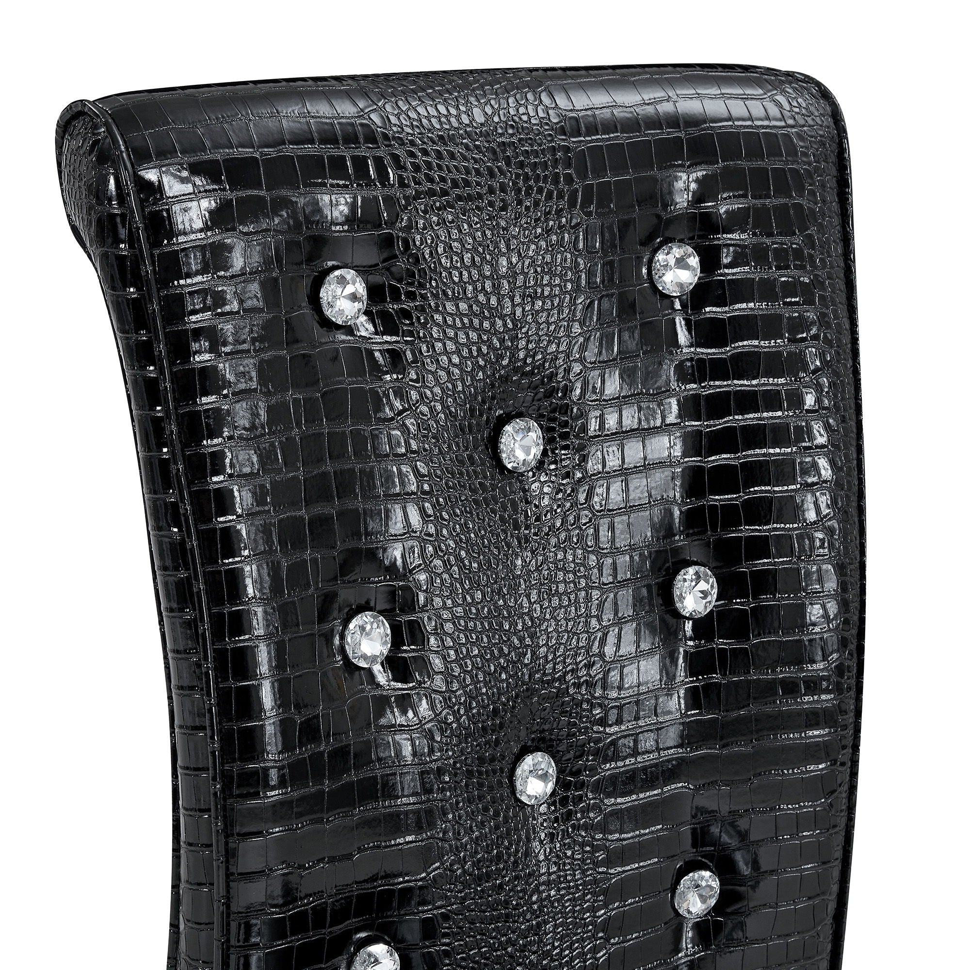 Elegant Design Alligator Skin Upholstered Dining Chairs