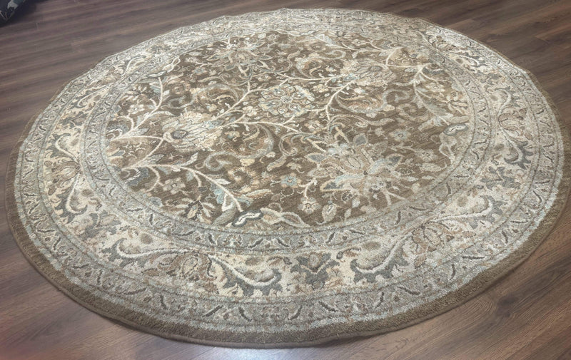 Round Karastan Rug 8x8 ft, Euphoria New Bridge Karastan Rug, Indo Mahal Design by Jewel Rugs