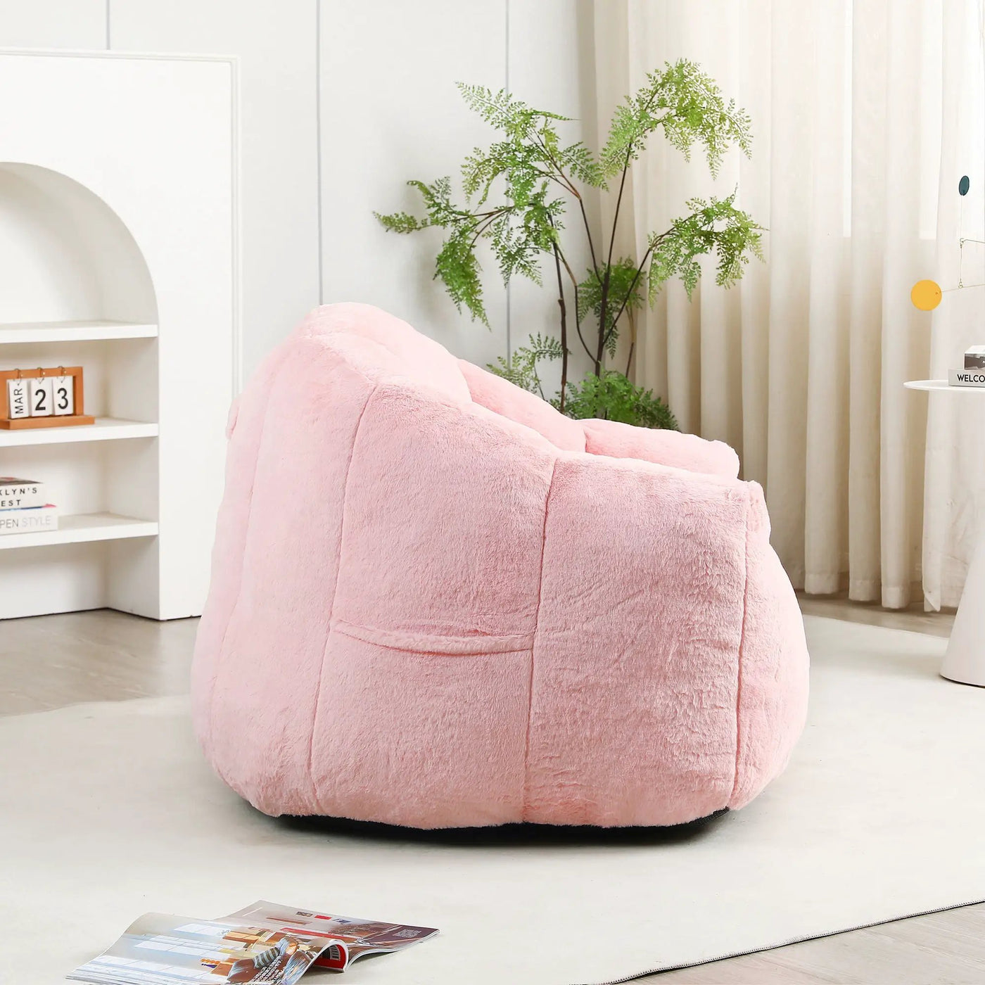 Beanbag Chair, Beanbag Sofa Chair With Armrests Stuffed High Density Foam by HouseOfZazla