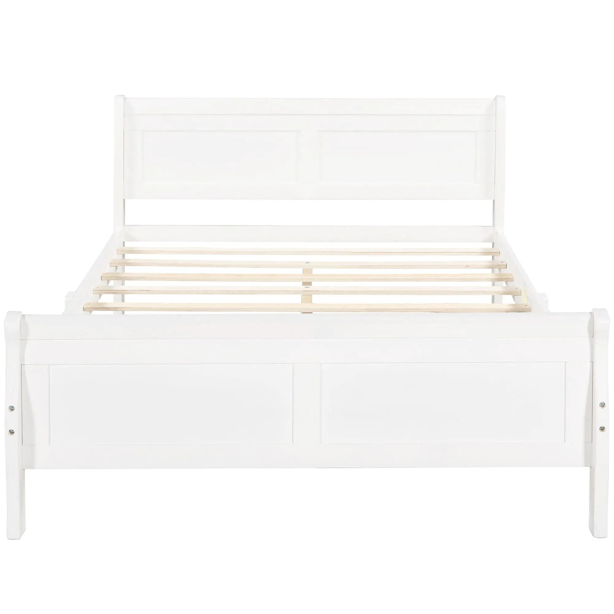 Platform Bed Frame Mattress Foundation Sleigh Bed With Headboard / Footboard / Wood Slat Suppor by Unique Piece Furniture