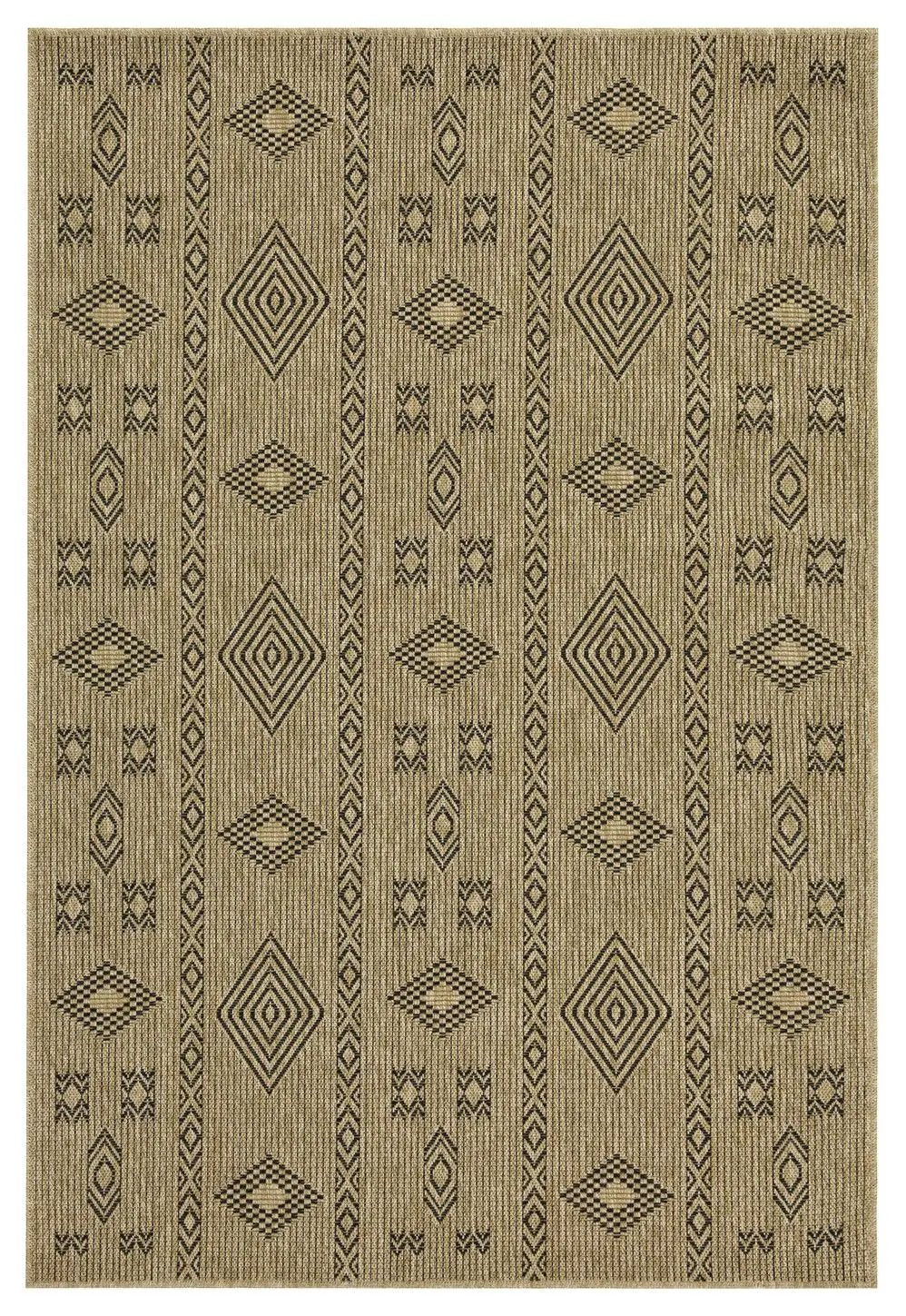 Earth - 7'10" X 10'3" Indoor, Outdoor Area Rug - Natural / Black by Unique Piece Furniture