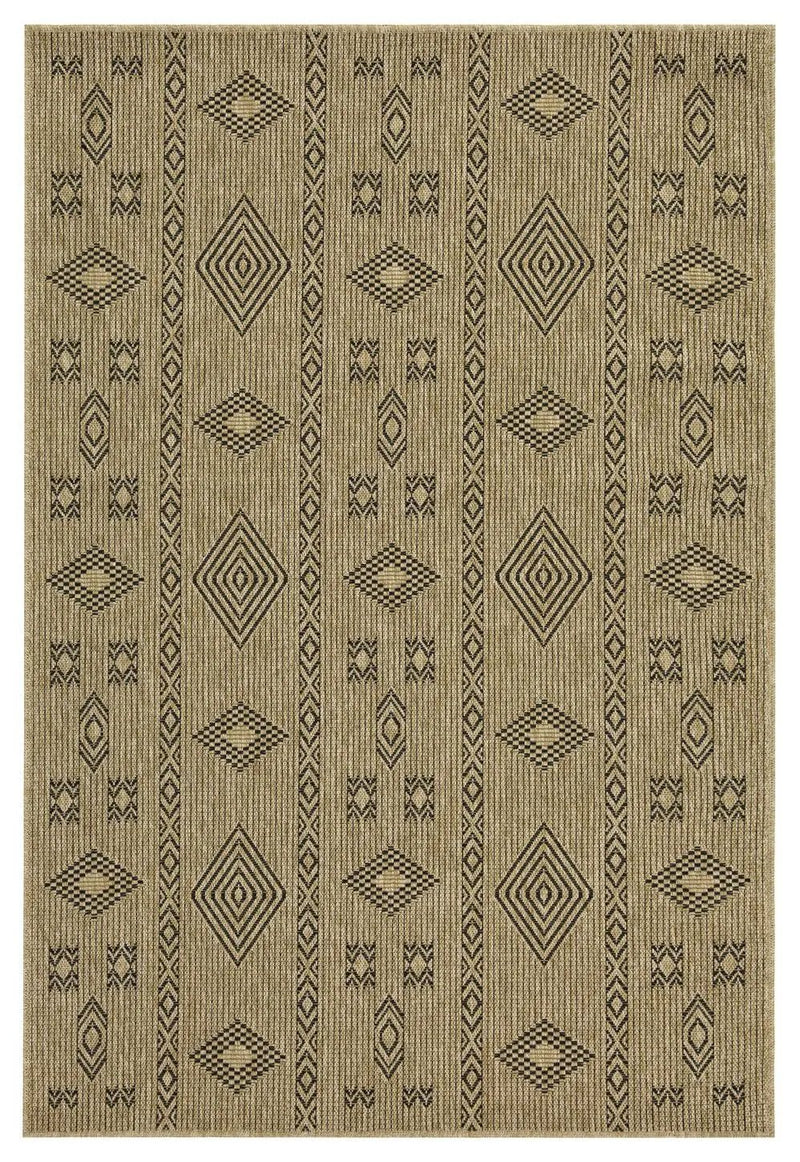 Earth - 2'7" X 7'3" Indoor, Outdoor Area Rug - Jute / Black by Unique Piece Furniture