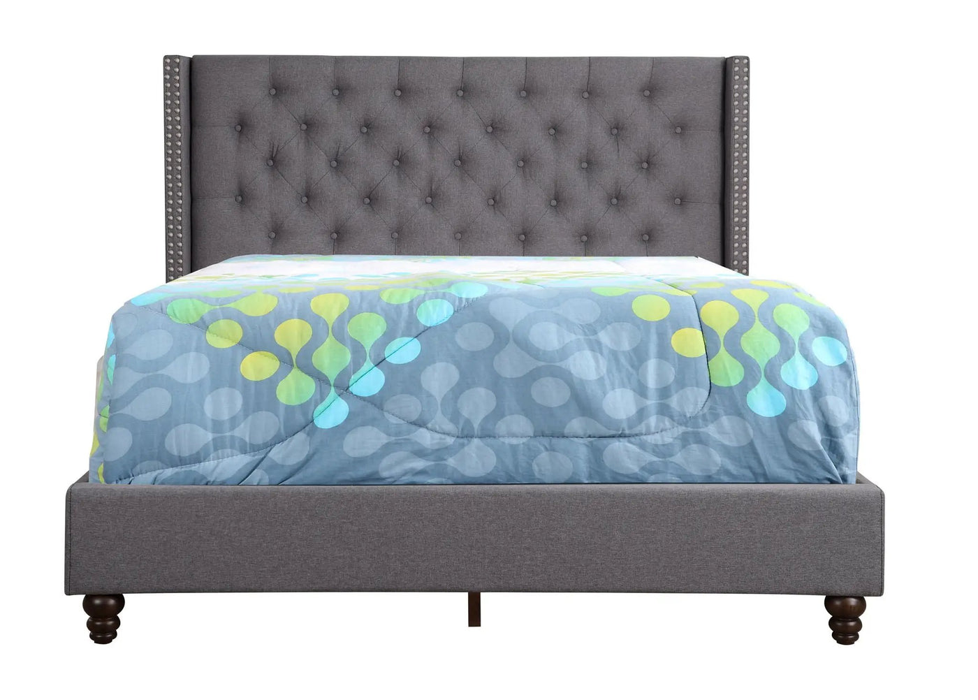 Nailhead Bed Transitional Vibrant by HouseOfZazla