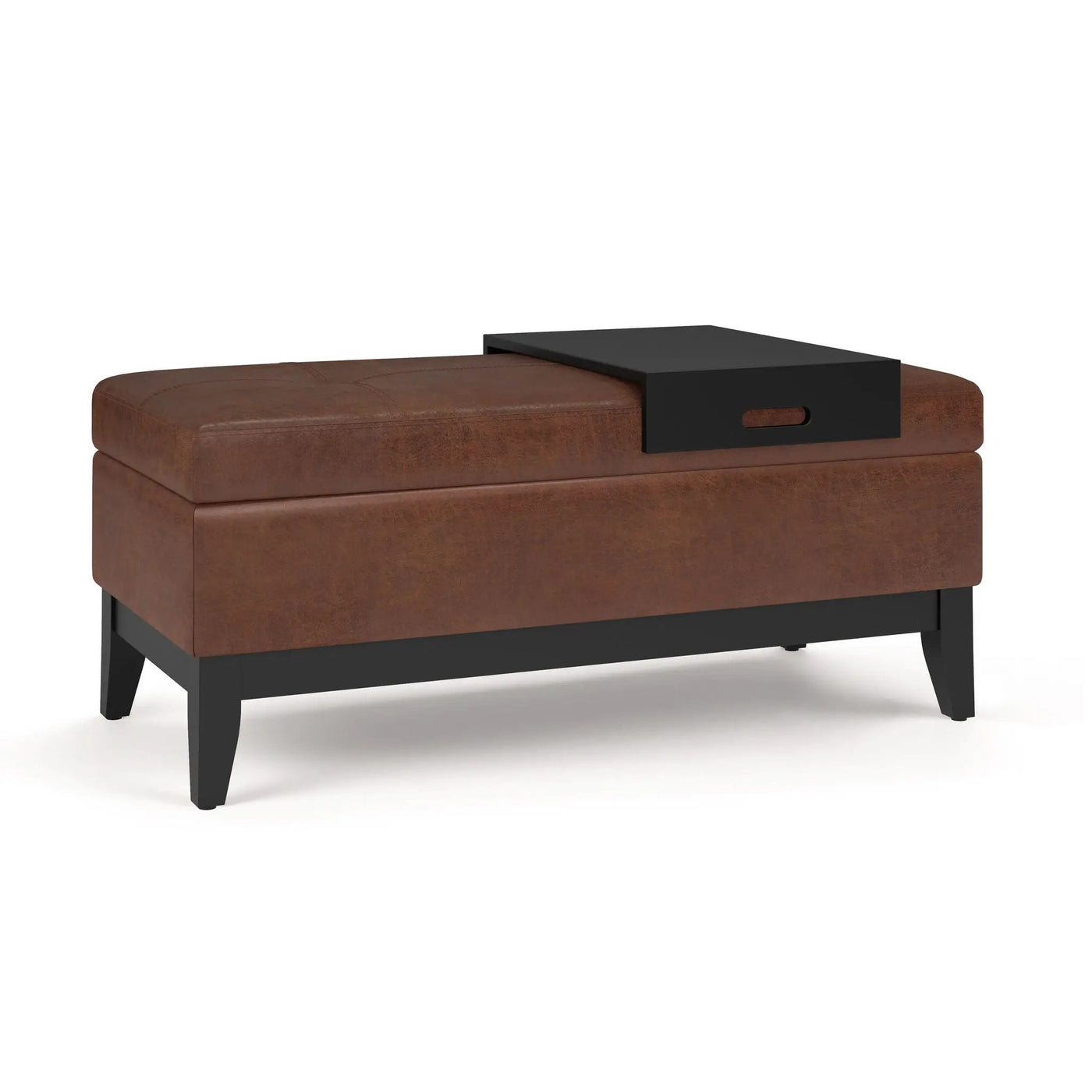 Oregon - Contemporary Storage Ottoman Bench With Tray by HouseOfZazla