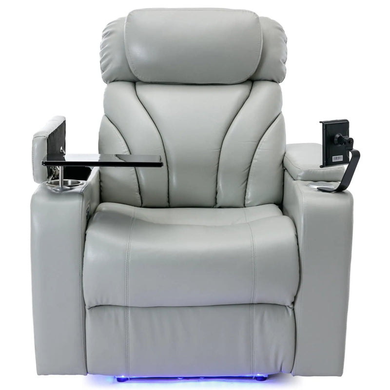 Power Motion Recliner Electric Power Recliner With USB Charging Port, Hidden Arm Storage, Convenient Cup Holder And tooth Speaker by HouseOfZazla