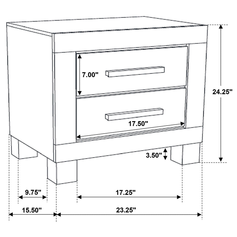 2 Drawer Nightstand - Brown Wood by HouseOfZazla