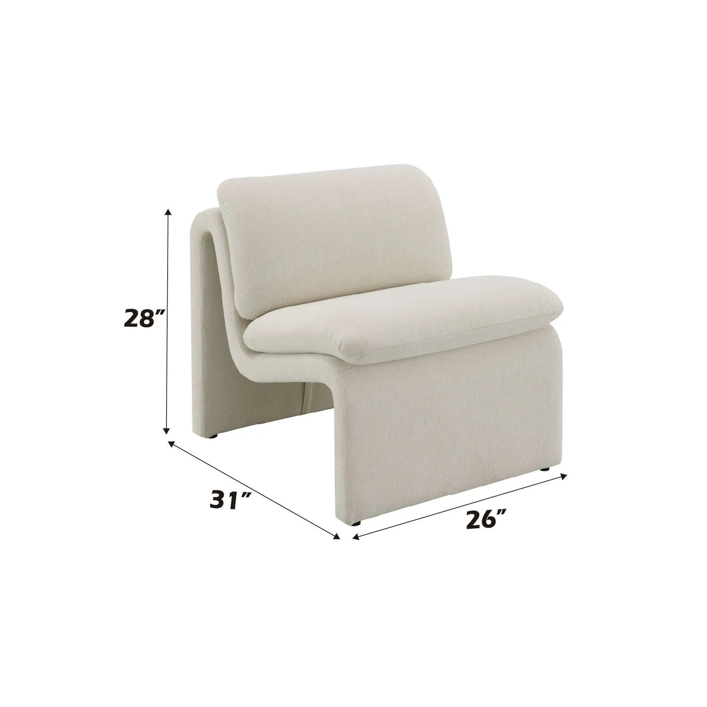 Jaeda - Innovative Elegance Accent Chair In Curved Shape by HouseOfZazla