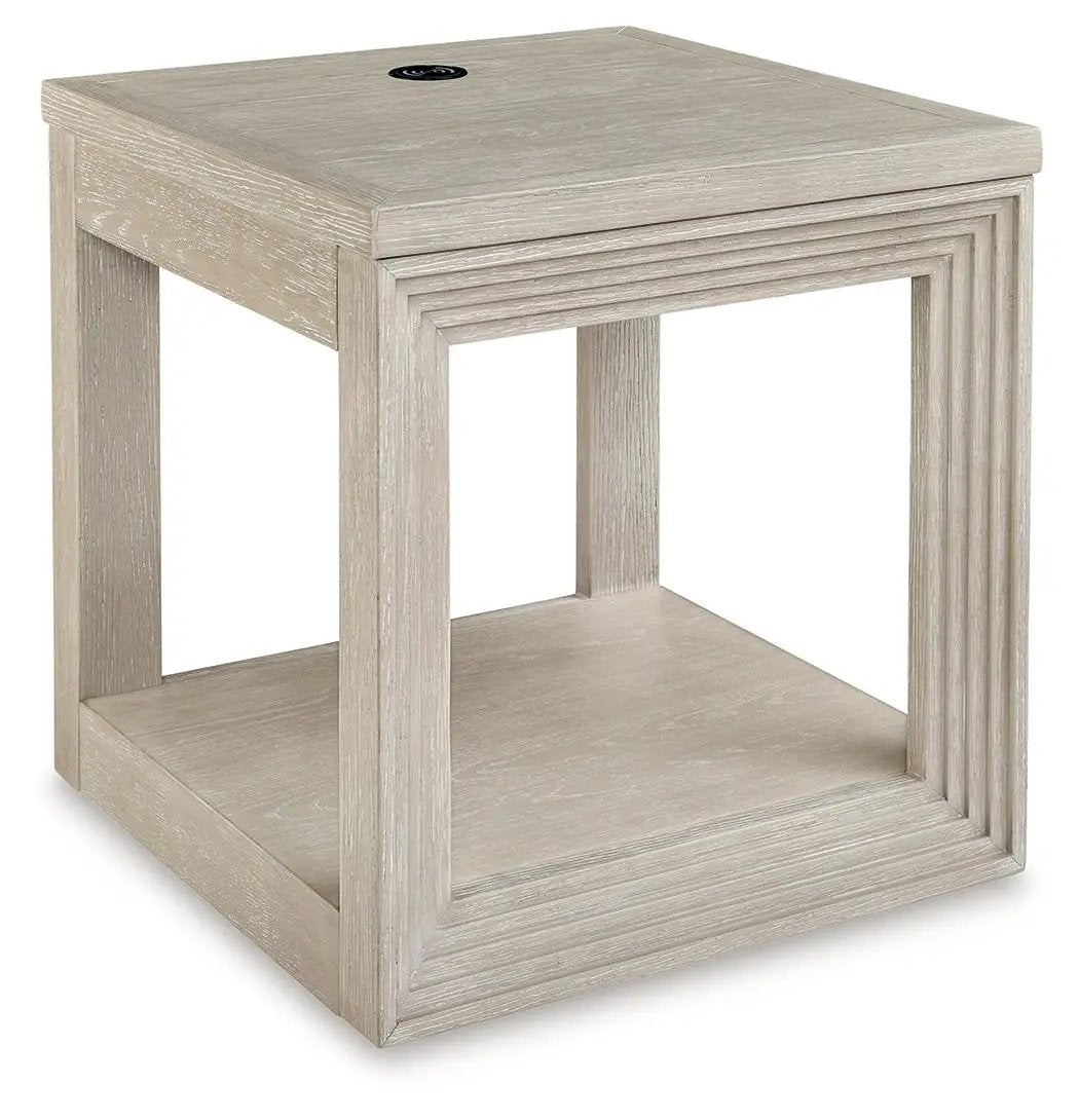 Marxhart - Square End Table - Bisque by Unique Piece Furniture