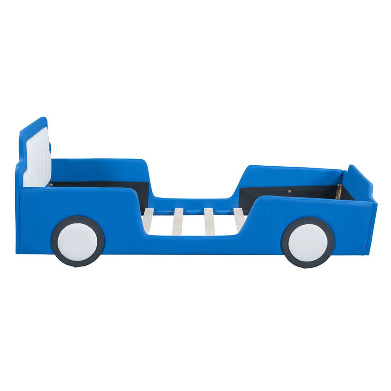 Race Car Shaped Platform Bed With Wheels by HouseOfZazla
