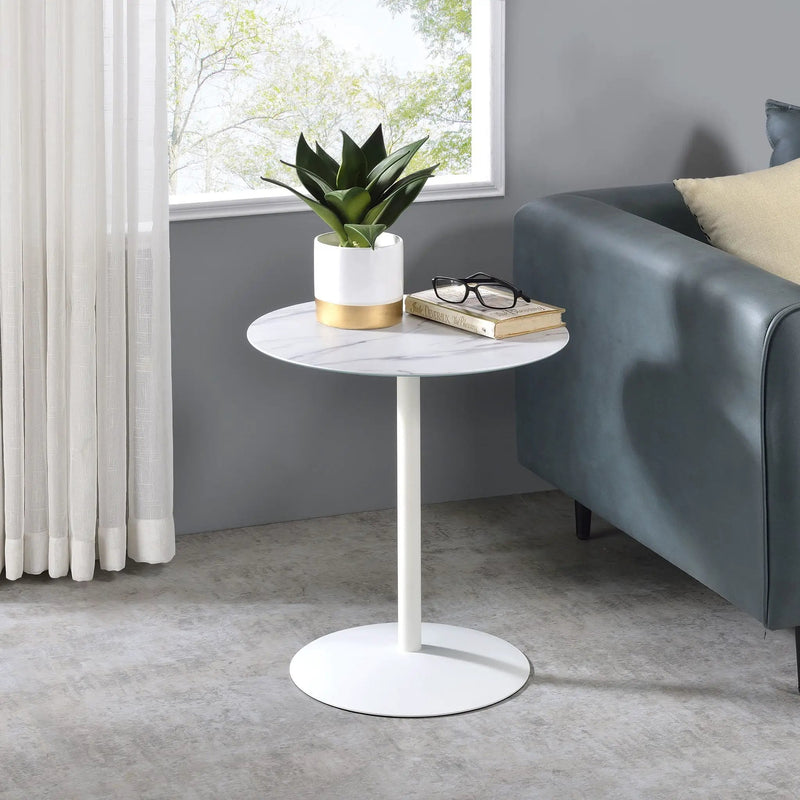 Circa - 17.5" End Table With Marble Textured Top by Unique Piece Furniture