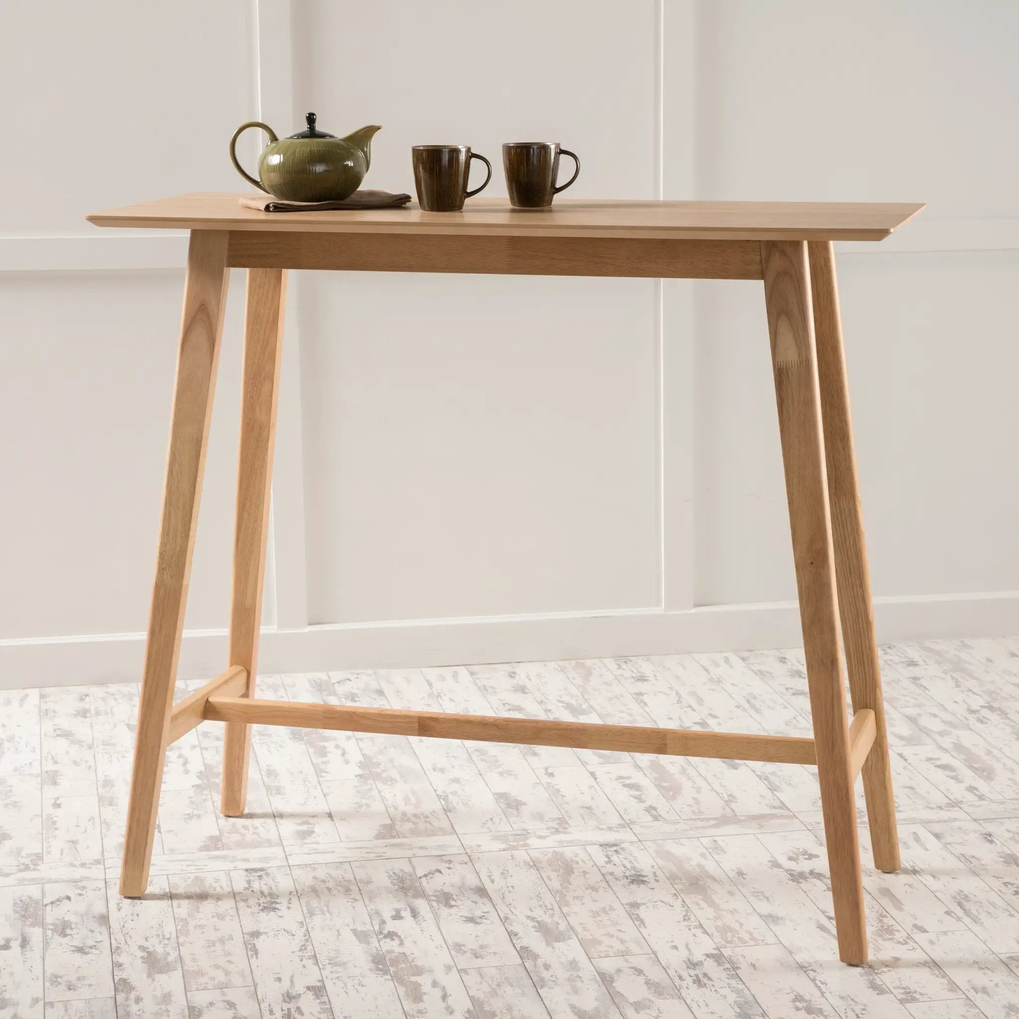 Natural Oak Wood Bar Table by HouseOfZazla