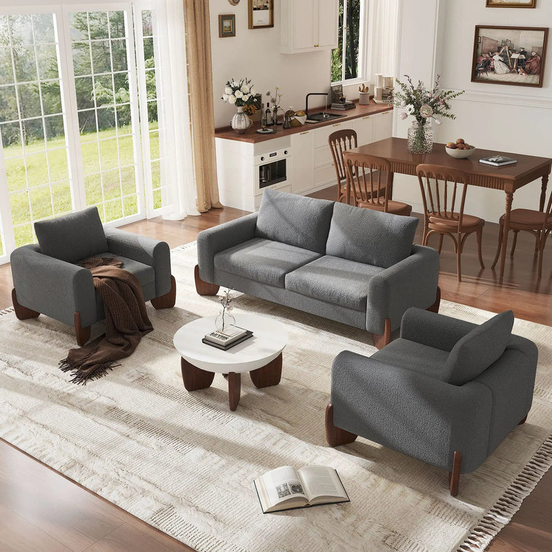 U_Style Modern 3-Piece Living Room Sofa Set by HouseOfZazla