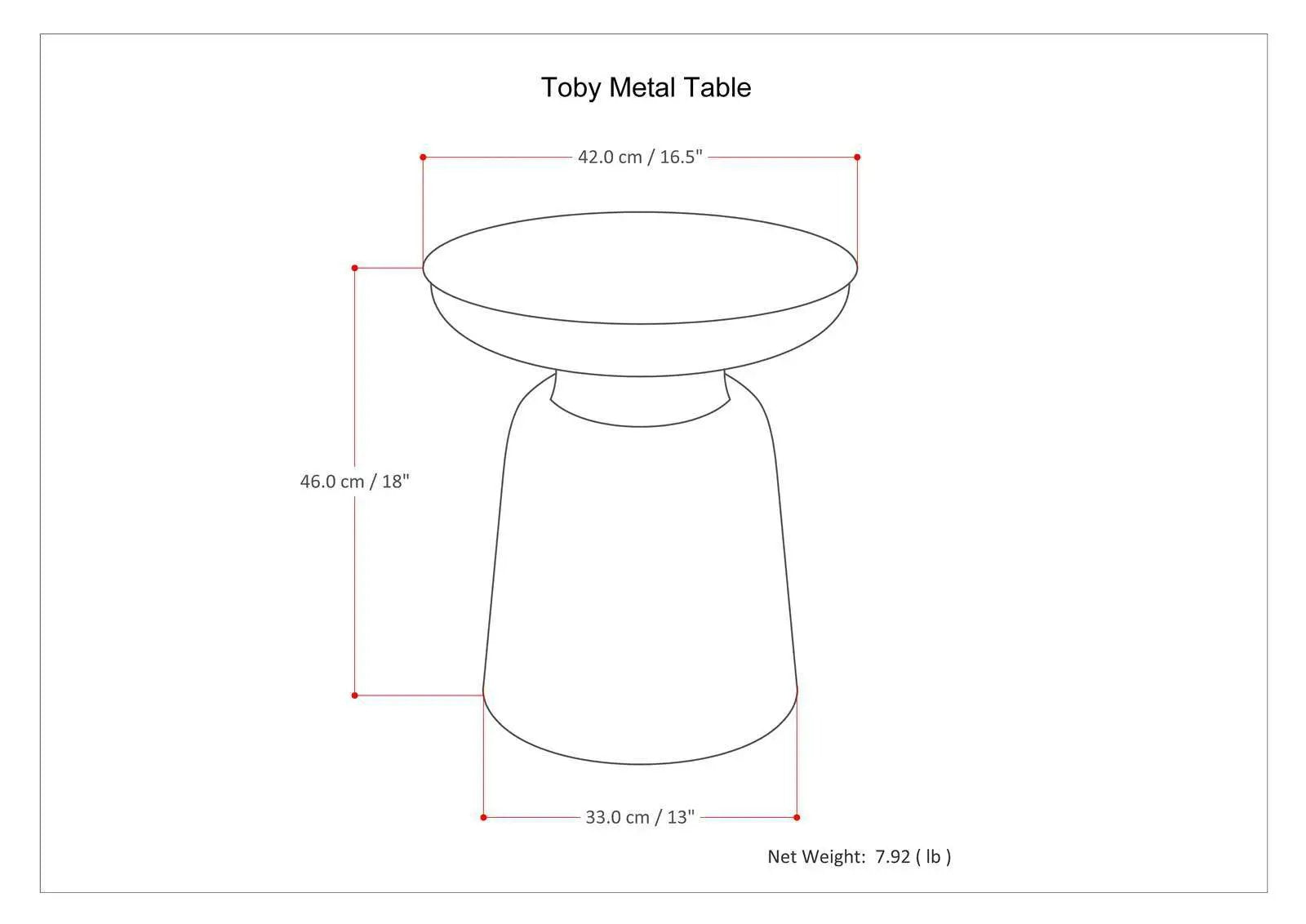 Toby - Metal Accent Table - Gold / Black Ombre by HouseOfZazla