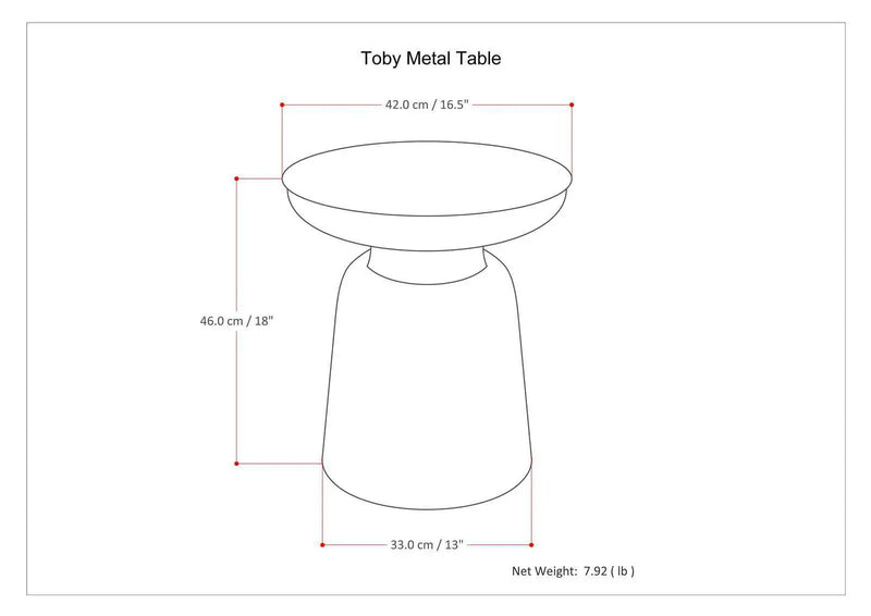 Toby - Metal Accent Table - Gold / Black Ombre by HouseOfZazla