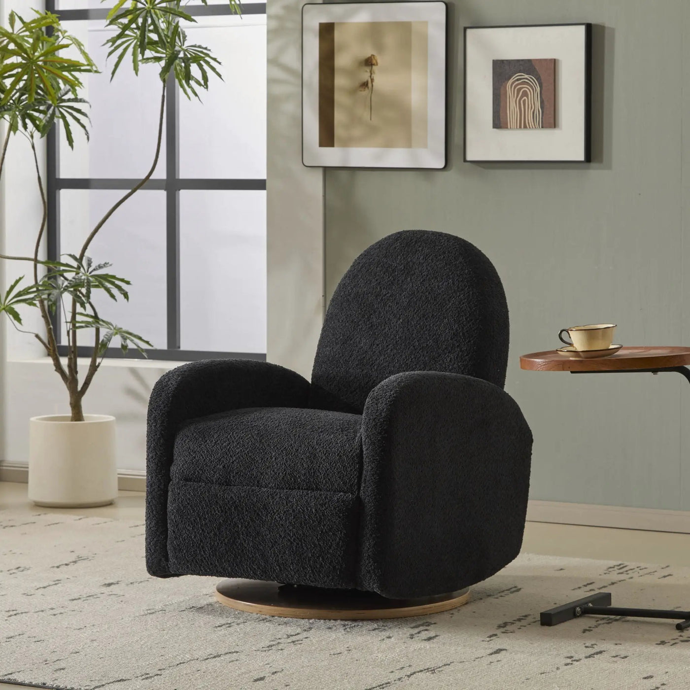 Contemporary 360 Swivel And Glider Recliner Chair by Unique Piece Furniture