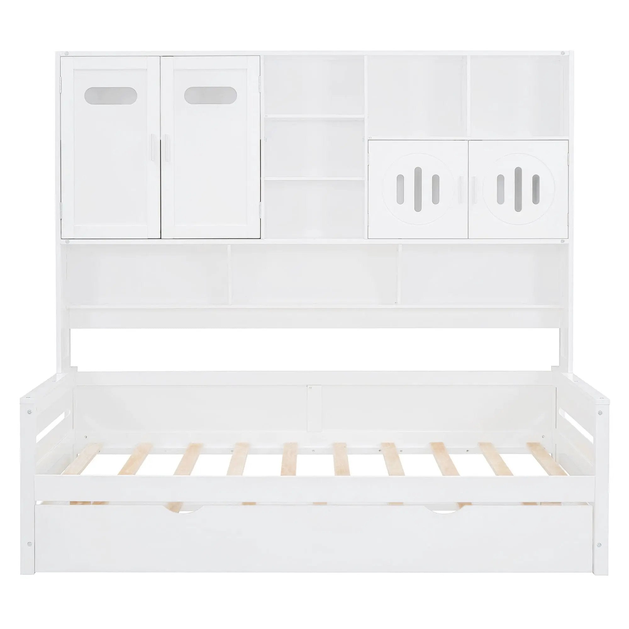 Daybed With All-In-One Cabinet And Shelf by HouseOfZazla