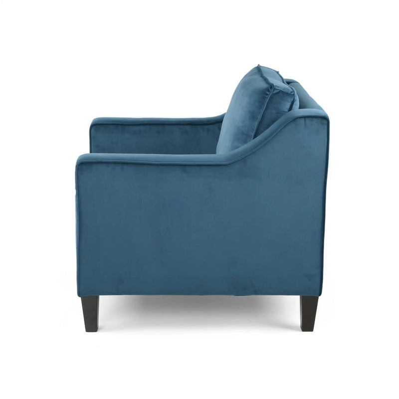 Blue Velvet Upholstered Club Chair by HouseOfZazla