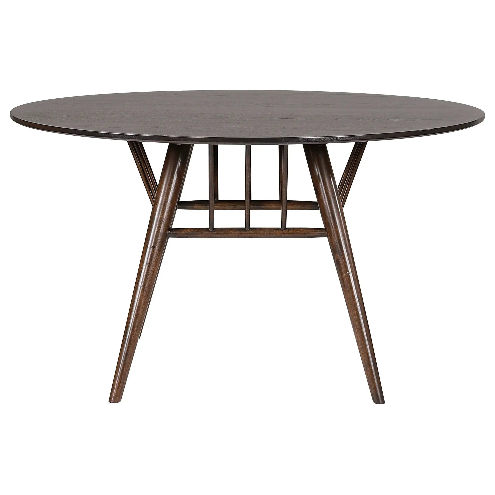 Everton Round 53-inch Wood Dining Table Dark Walnut by Unique Piece Furniture