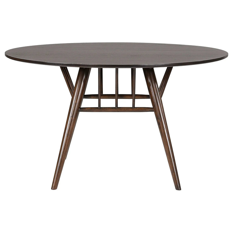 Everton Round 53-inch Wood Dining Table Dark Walnut by Unique Piece Furniture