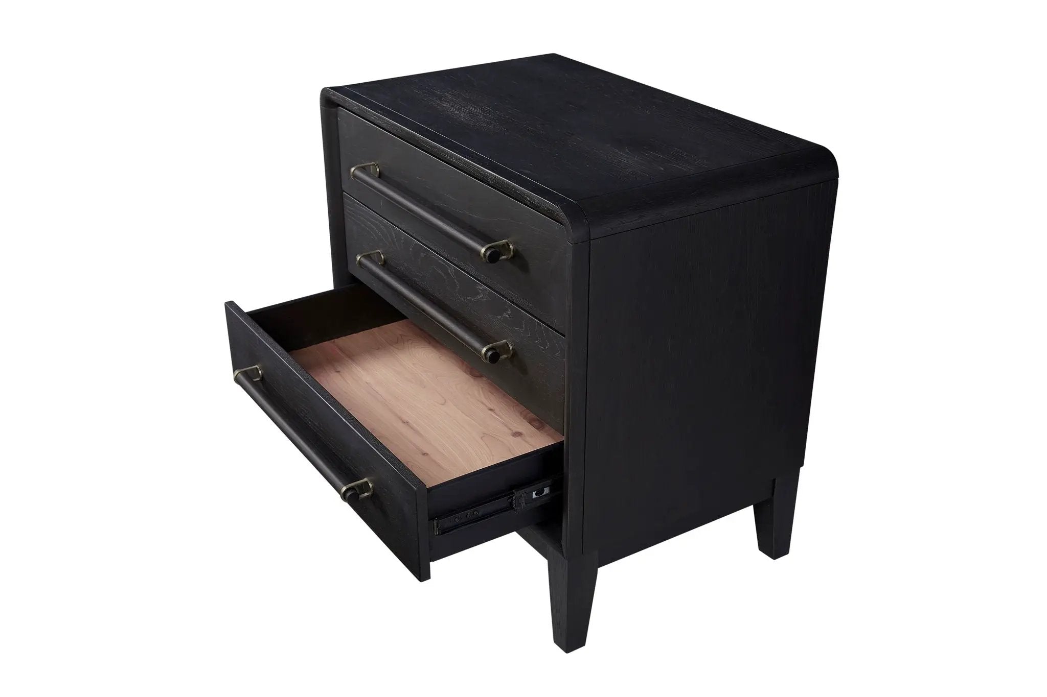 3 Drawer Nightstand With USB - Black by Unique Piece Furniture