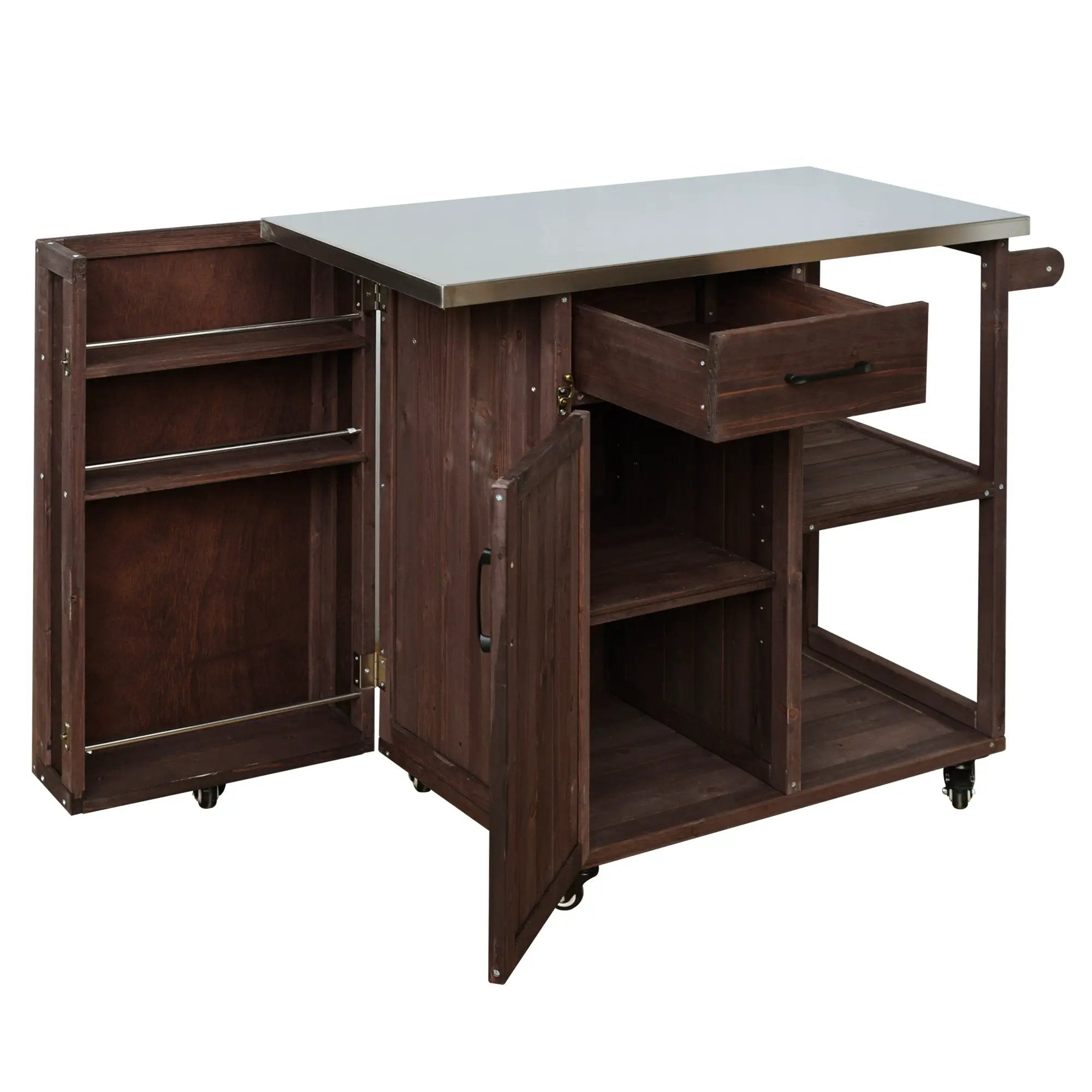 Outdoor Kitchen Island Fir Wood Prep Station by HouseOfZazla