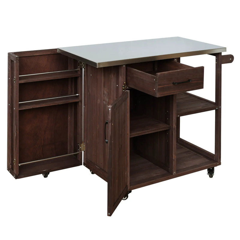 Outdoor Kitchen Island Fir Wood Prep Station by HouseOfZazla