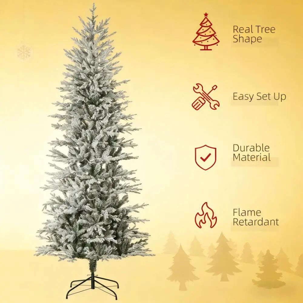 Christmas Trees with Snow Branches - Pre Lit Artificial Flocked by HouseOfZazla
