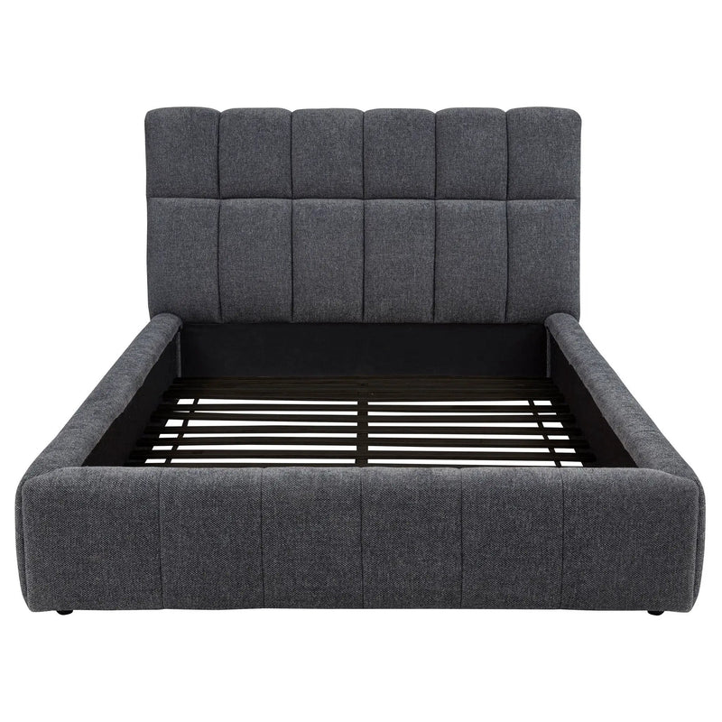 Nollet 48-inch Upholstered Queen Panel Platform Bed Grey by Unique Piece Furniture