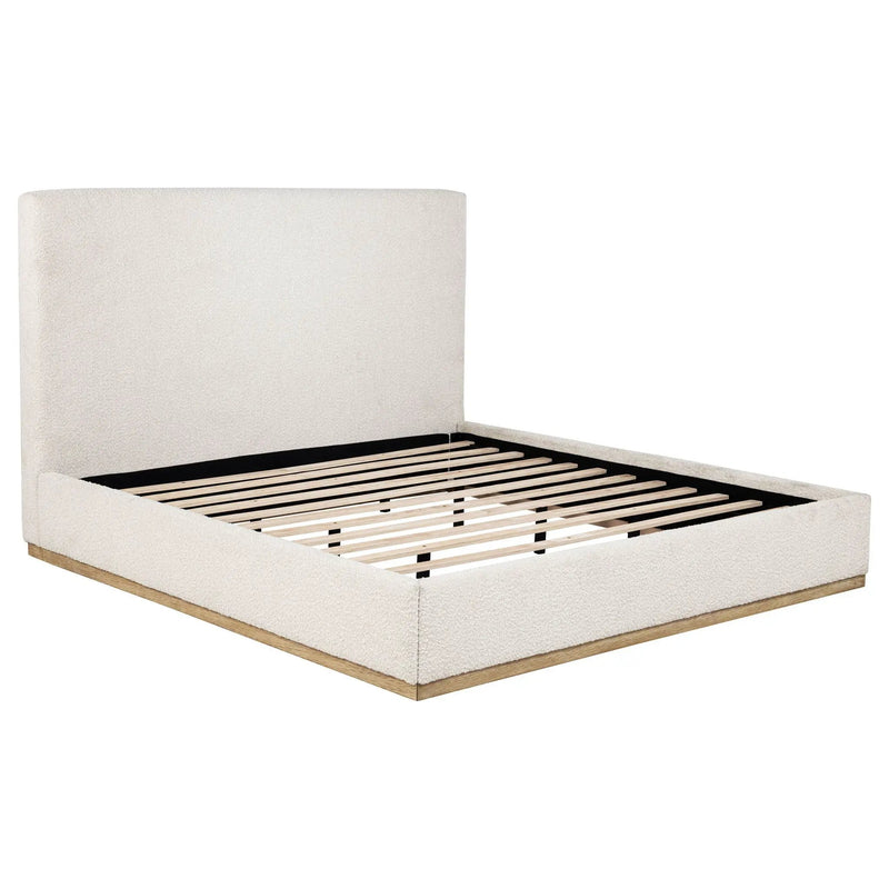 Talbot - Eastern King Platform Bed With Elevated Headboard - Cream