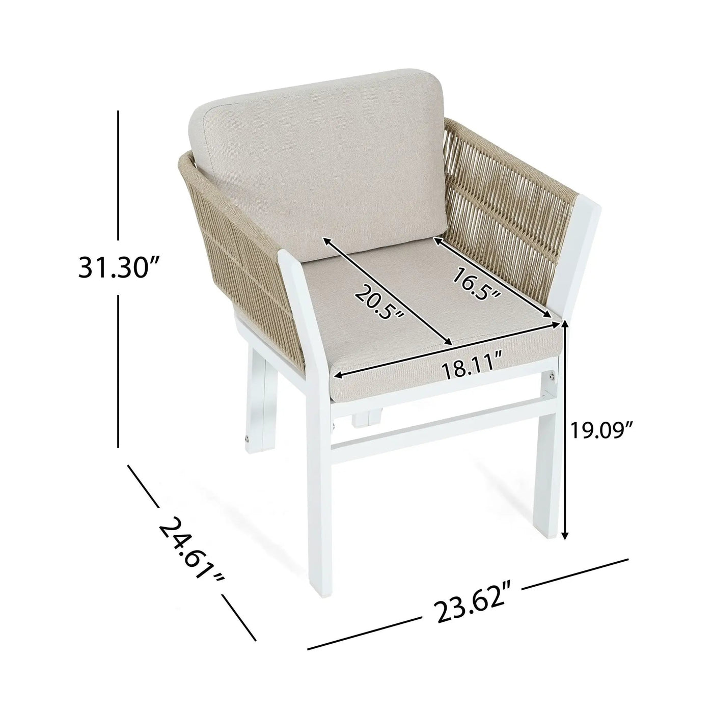 Outdoor Dining Chair, All-Weather Patio Seating For Backyard (Set of 2) by HouseOfZazla