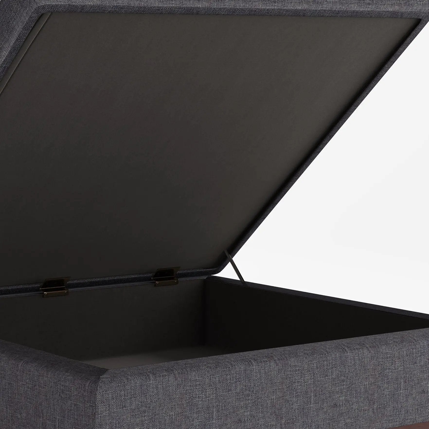 Owen - Square Coffee Table Storage Ottoman - Slate Gray by HouseOfZazla
