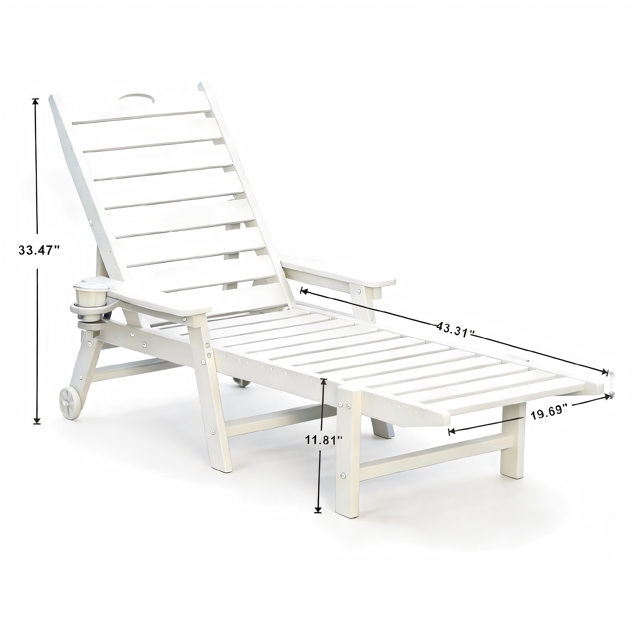 HDPE Chaise Lounge Chair Outdoor by HouseOfZazla