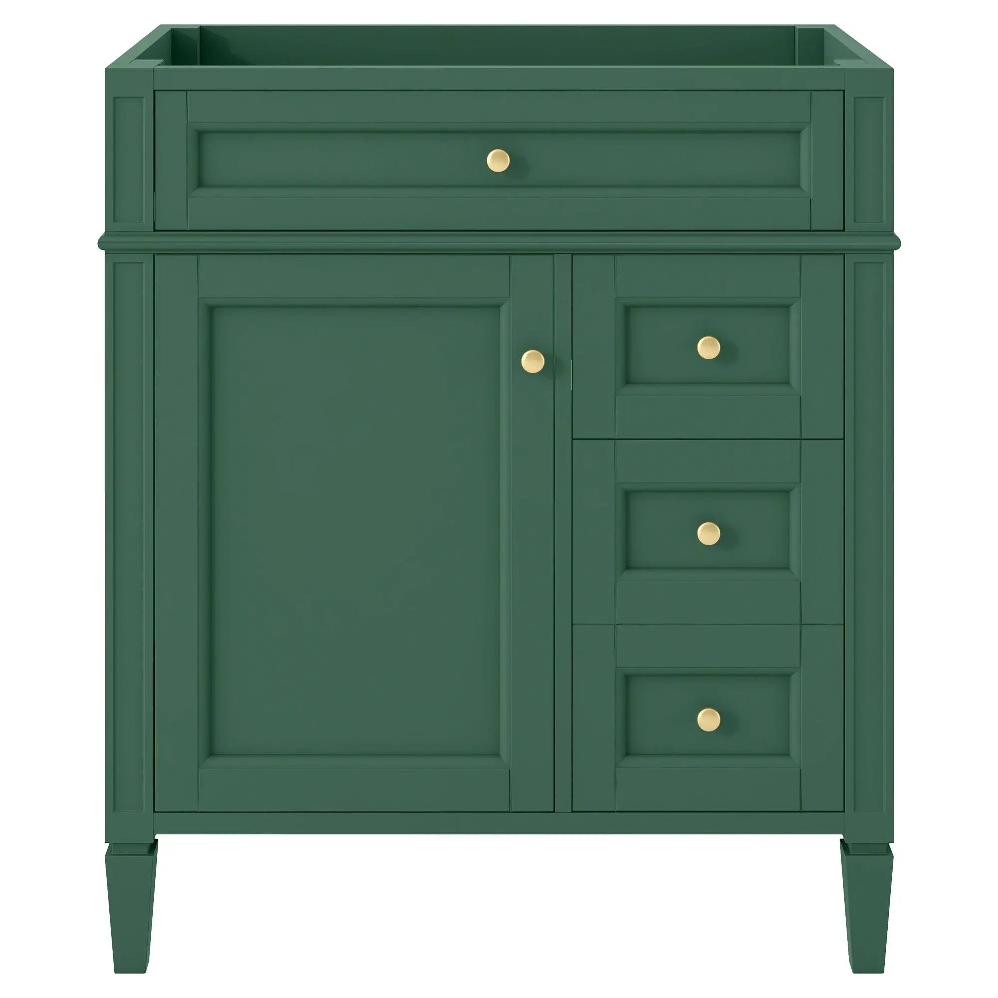 Bathroom Vanity With 2 Drawers And Tip-Out Drawer, Storage Cabinet by Unique Piece Furniture
