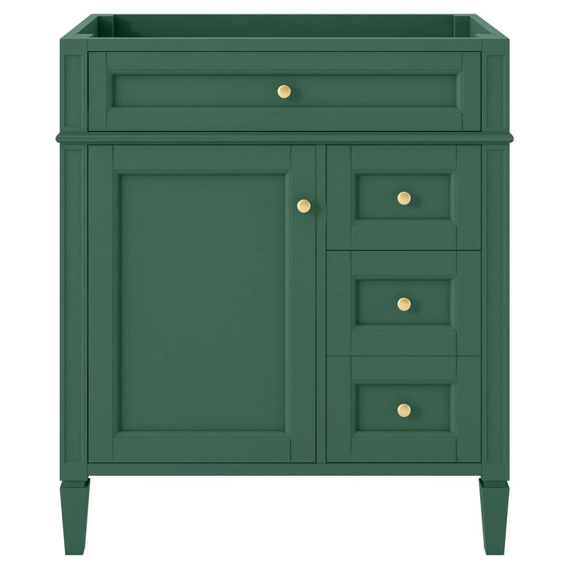Bathroom Vanity With 2 Drawers And Tip-Out Drawer, Storage Cabinet by Unique Piece Furniture