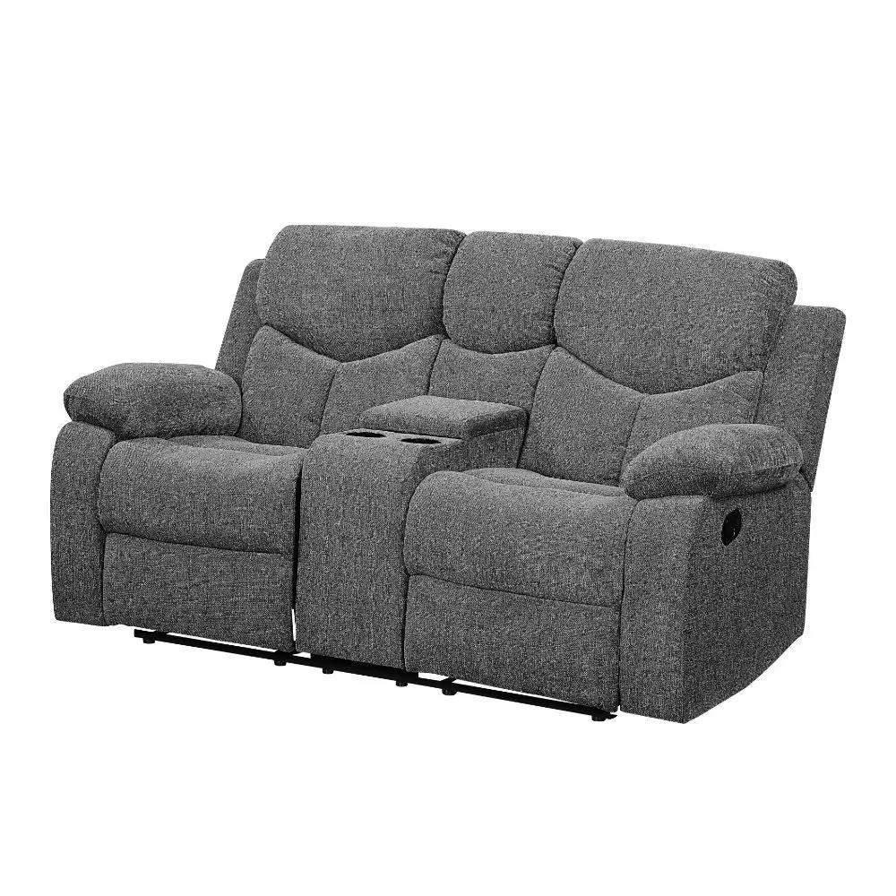 Kalen - Motion Loveseat With Console - Gray Chenille by Unique Piece Furniture