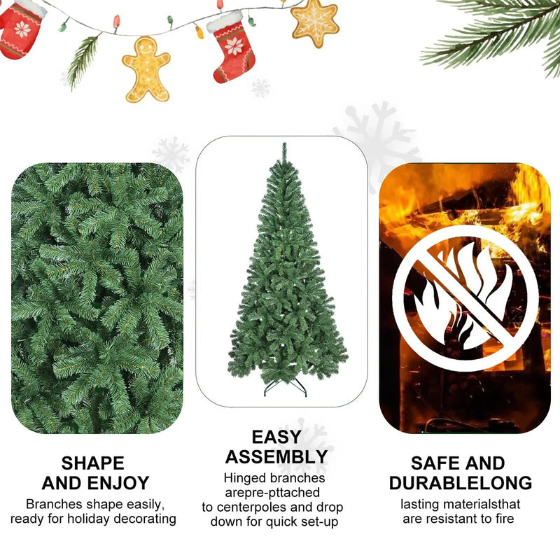 8FT Artificial Christmas Tree with 1136 PVC Tips by HouseOfZazla
