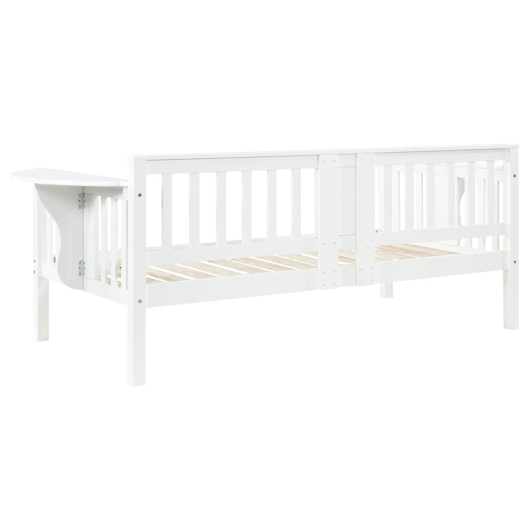 Bethany Wood Twin Daybed with Drop-down Tables White by Unique Piece Furniture