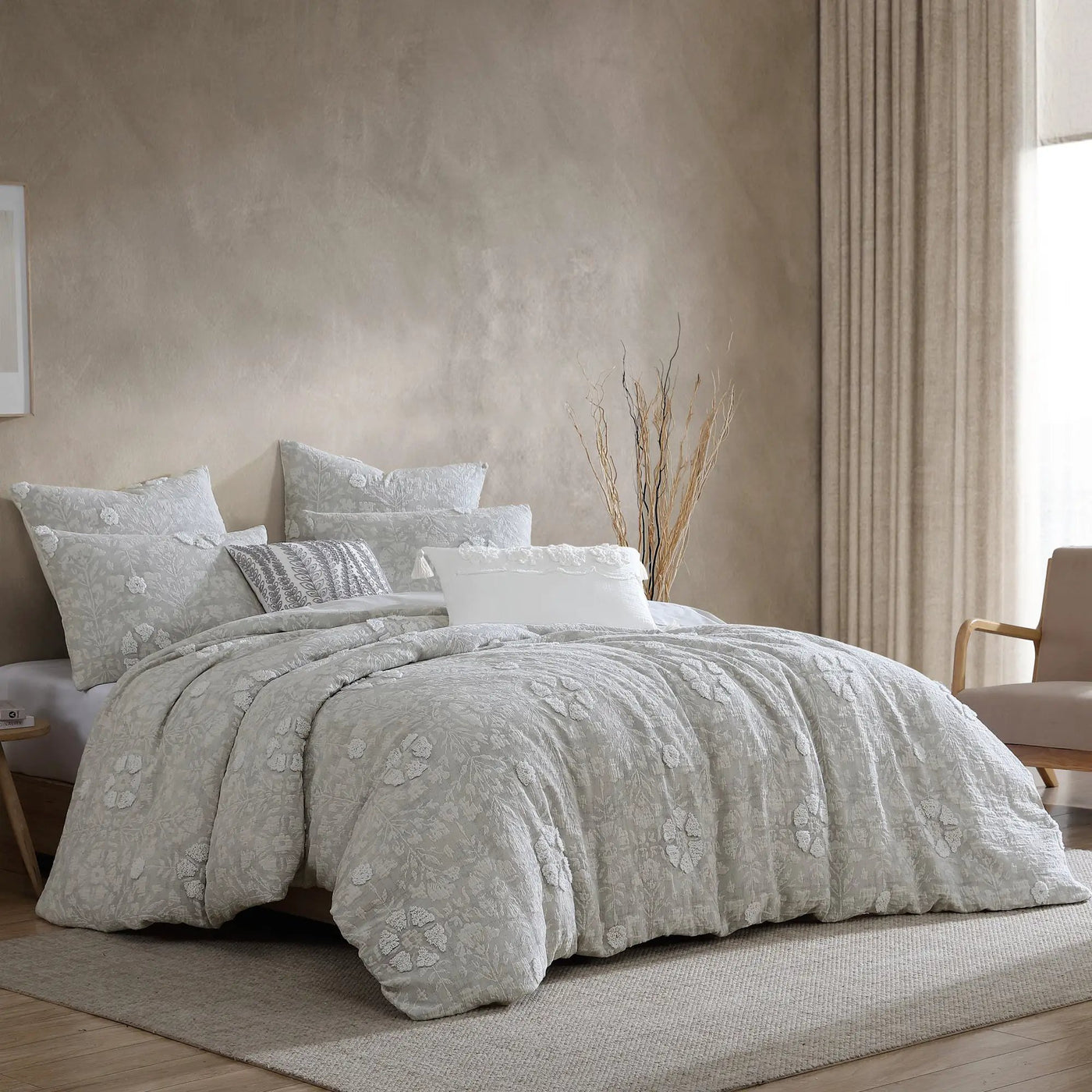 Tacey 5 Pc Textured Woven Jacquard Comforter Set by HouseOfZazla