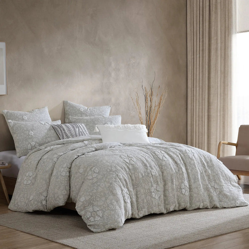 Tacey 5 Pc Textured Woven Jacquard Comforter Set by HouseOfZazla
