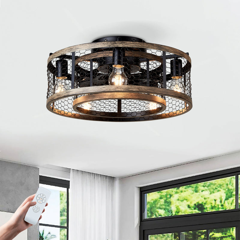 20'' Cage Ceiling Fan With Remote Control by HouseOfZazla
