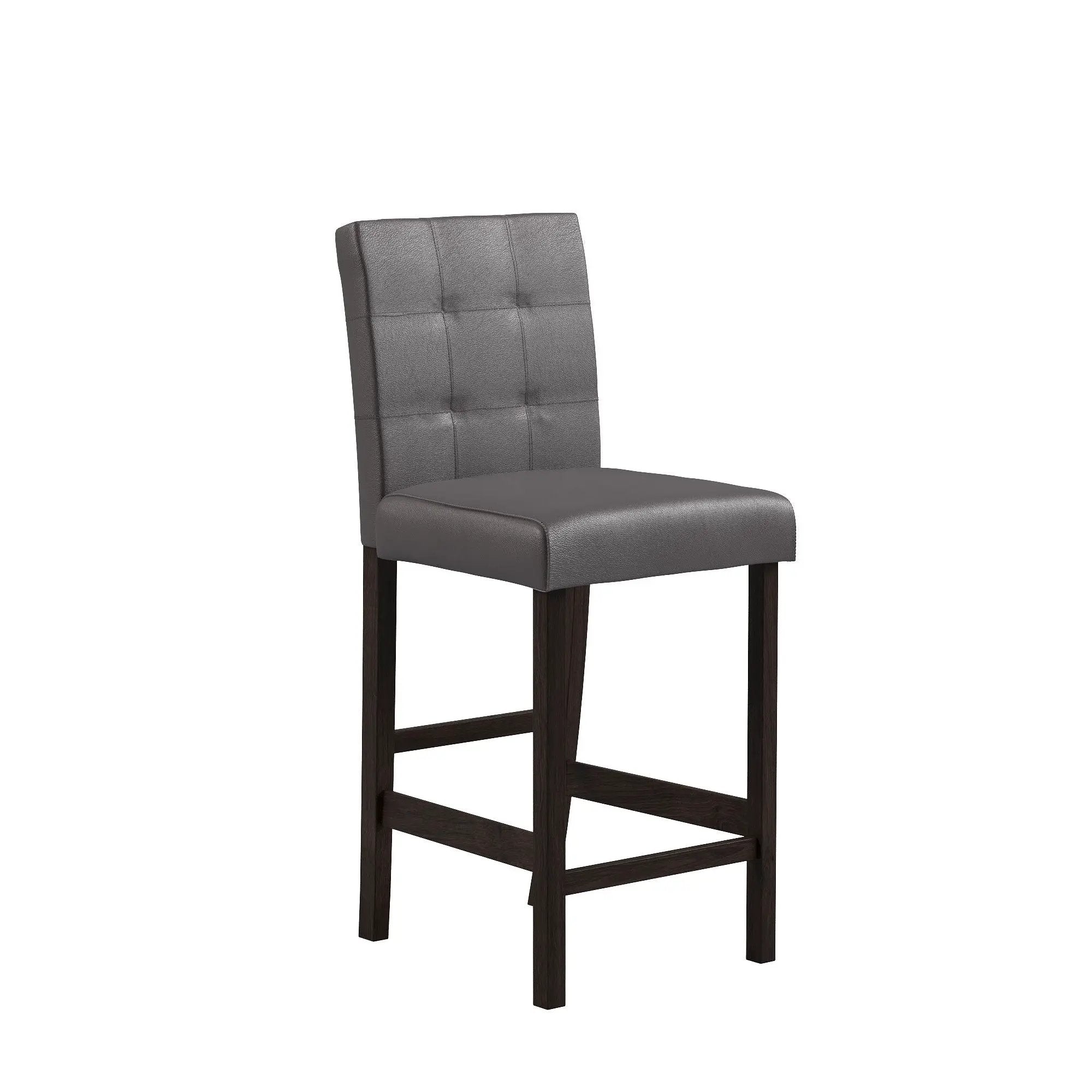 Leon - Bar Table And 4 Bar Stools - Espresso / White by Unique Piece Furniture