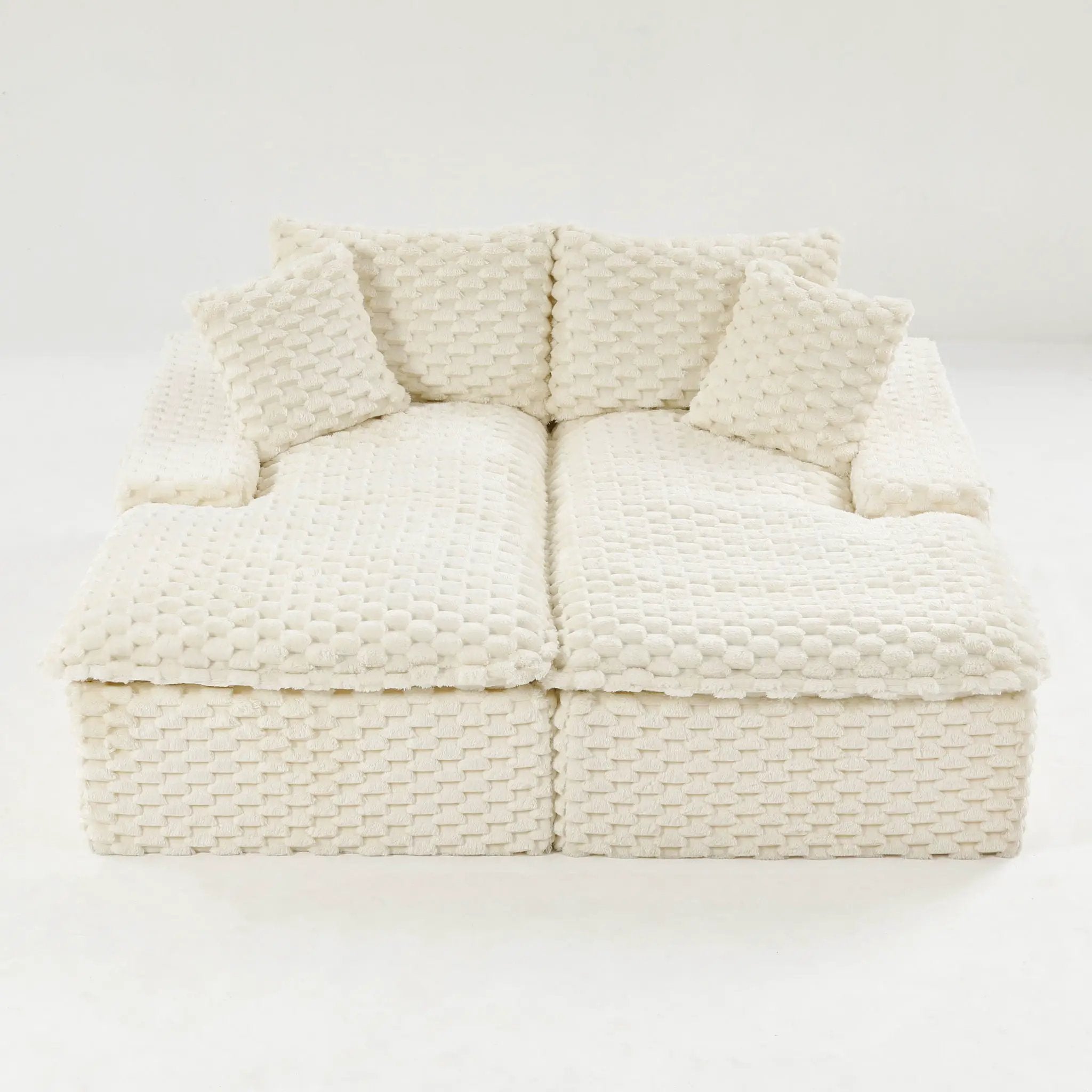 Double Chaise Lounge With Full Compressed Sponge by HouseOfZazla