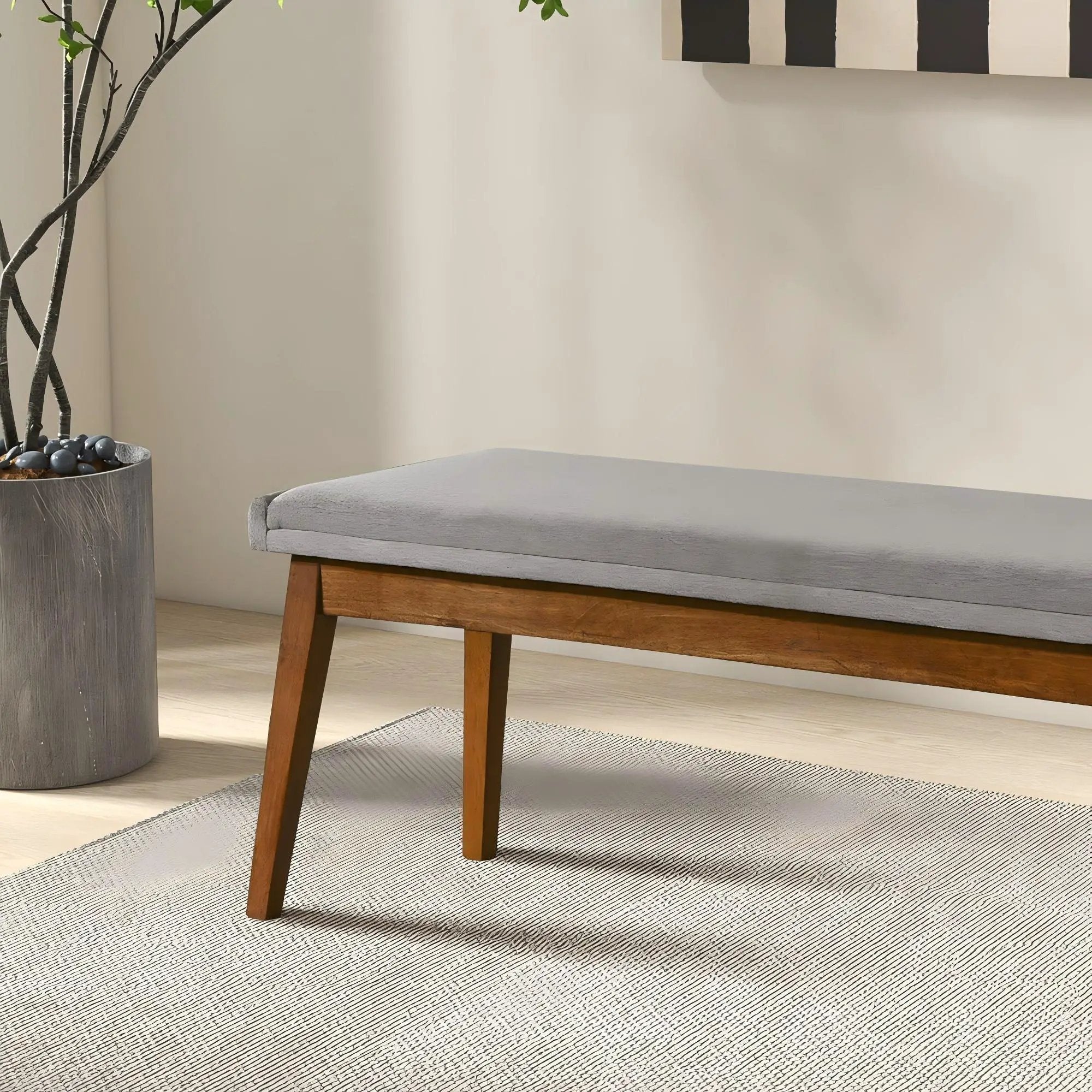 Warren - Bench - Ash Gray by Unique Piece Furniture
