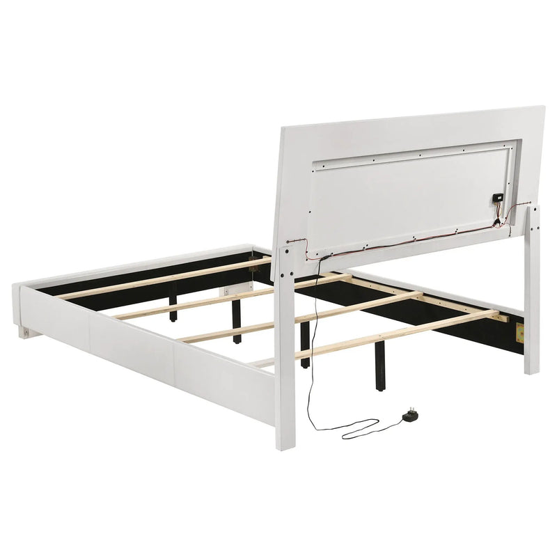 Felicity 5-piece Full Bedroom Set White High Gloss by Unique Piece Furniture