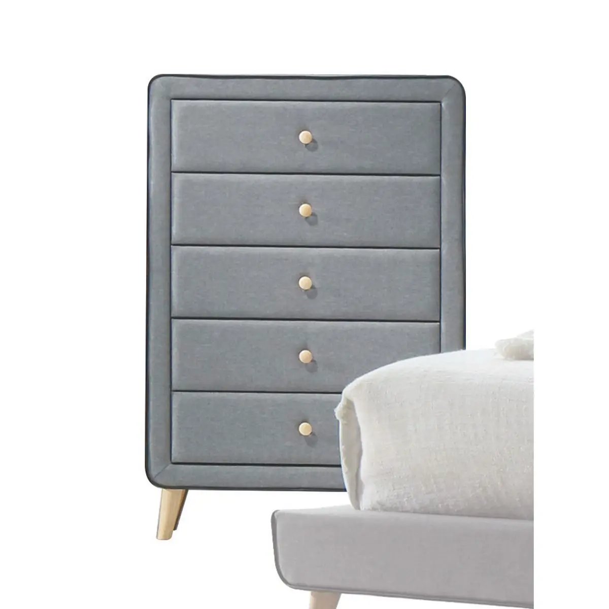 Valda - Chest - Light Gray Fabric by Unique Piece Furniture