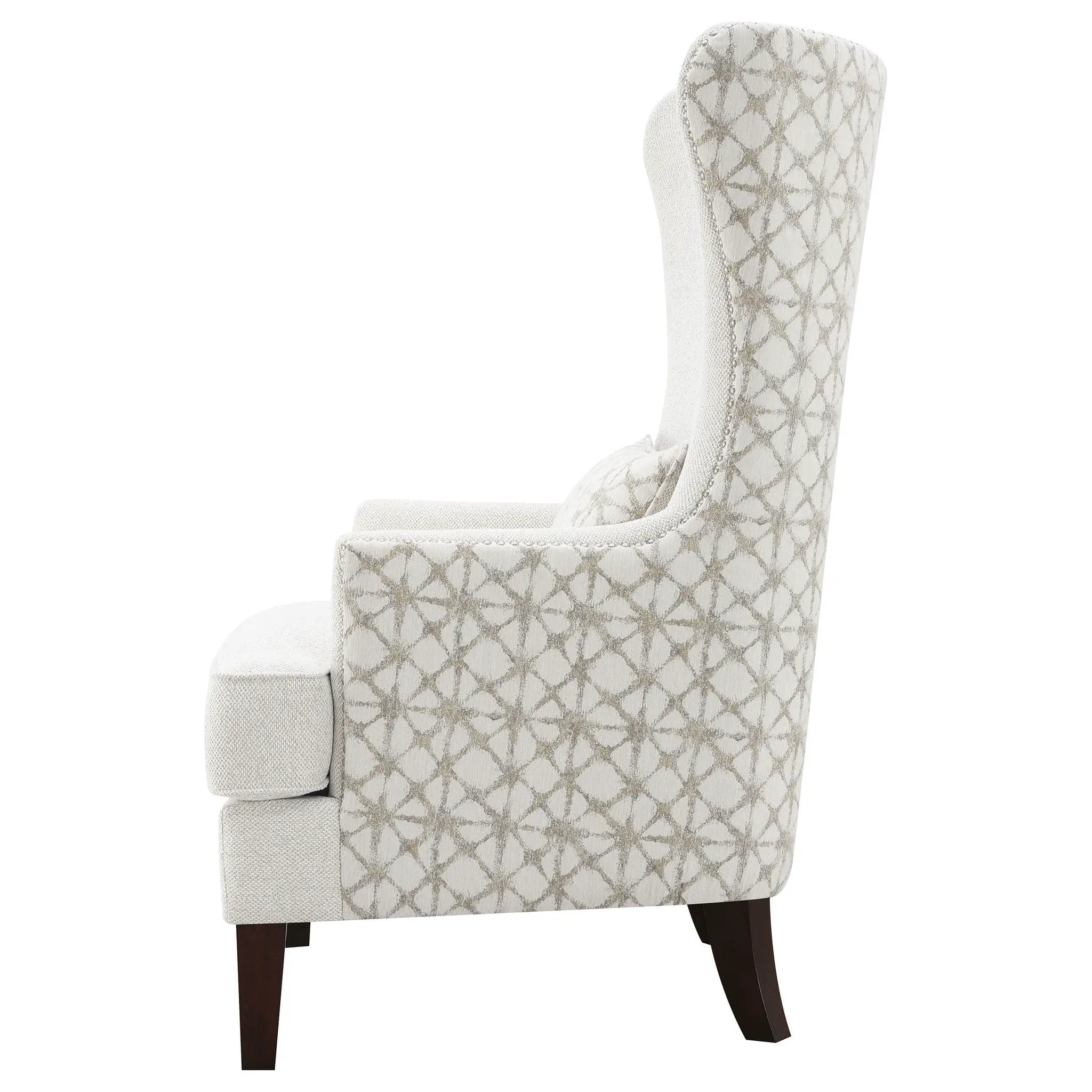 Pippin Upholstered High Wingback Accent Chair Latte by Unique Piece Furniture